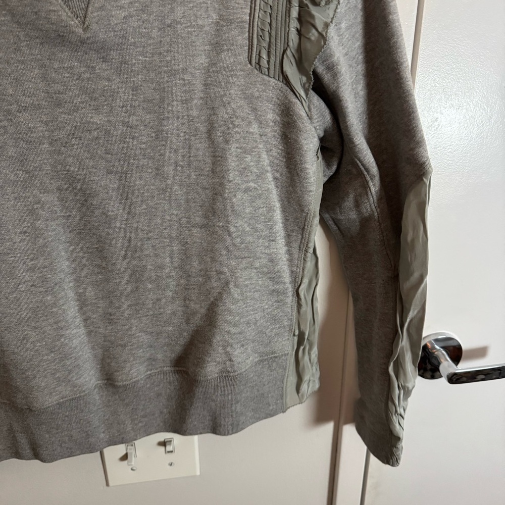SEA NEW YORK GREY RUFFLE FLUTTER HEMINGWAY SWEATSHIRT, SIZE S - Picture 6 of 7